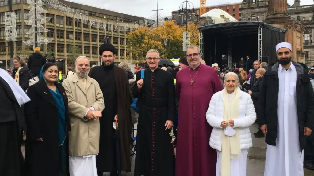 Leaders from different faiths at the COP26 Interfaith Vigil on 31 Oct...