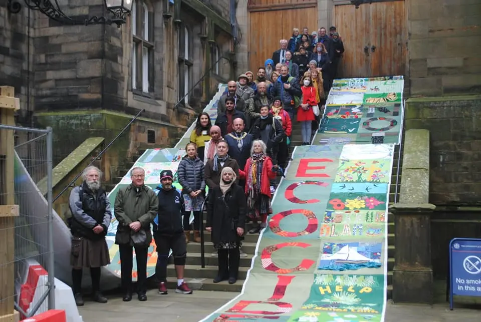 COP26 Pilgrims being welcomed to Edinburgh