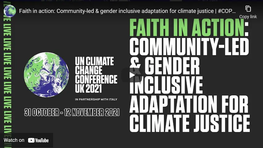 Faith in Action to strengthen community-led and gender inclusive adaptation for climate justice