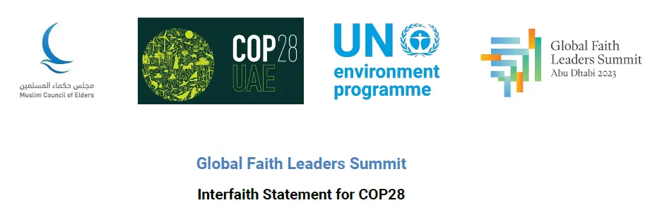 Global Faith Leaders Summit - Interfaith Statement for COP28