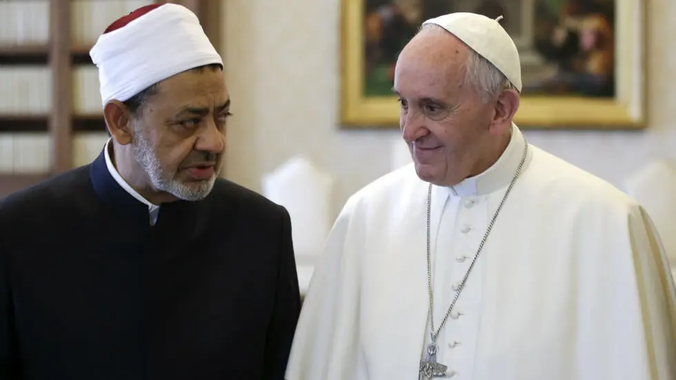 Pope Francis with the Grand Imam